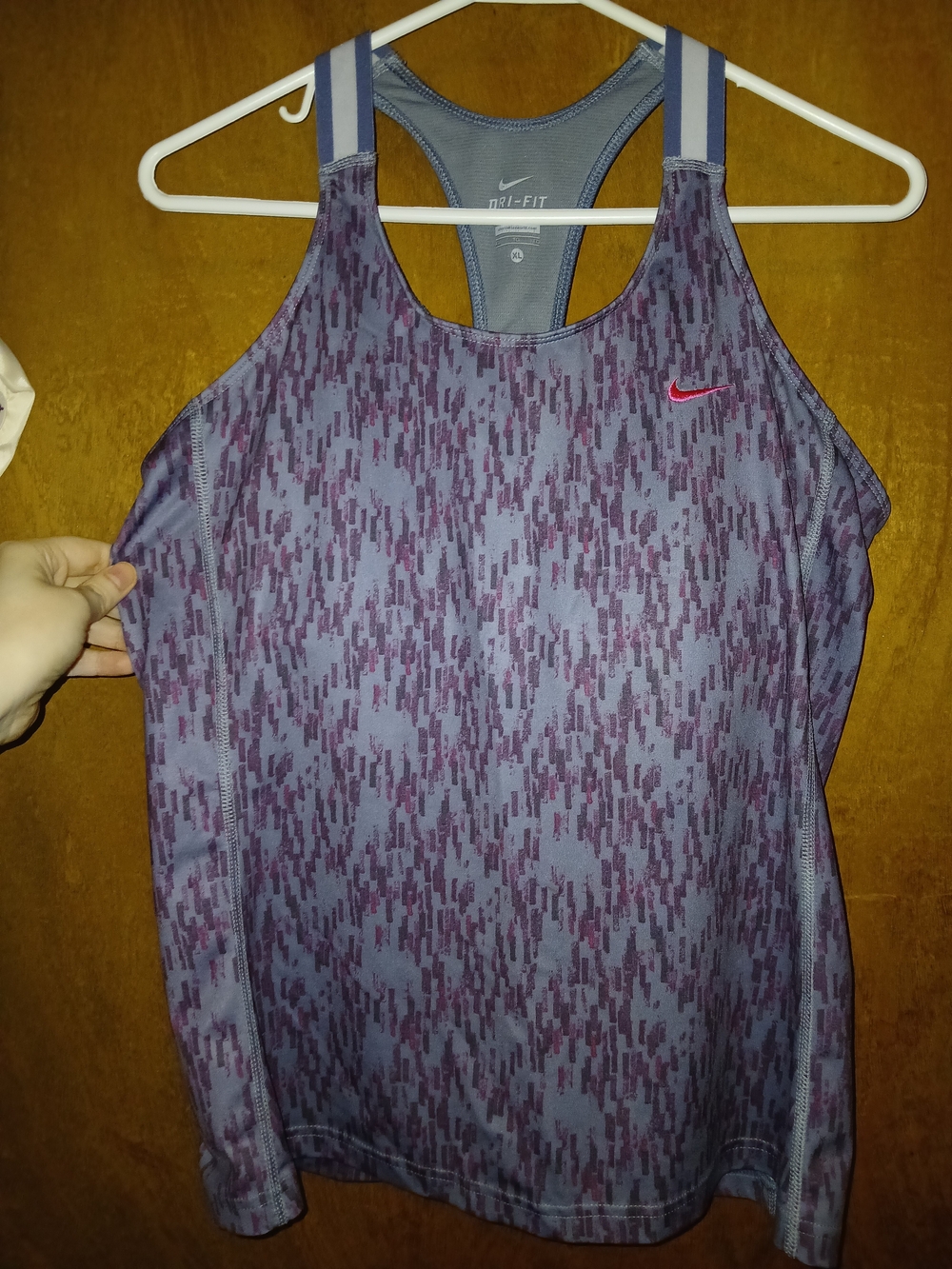 Nike Dri-Fit Womens Purple Patterned Racerback Tank - SIZE XL